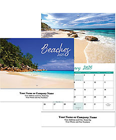 Promotional Wall Calendars: Beaches Stapled Wall Calendar
